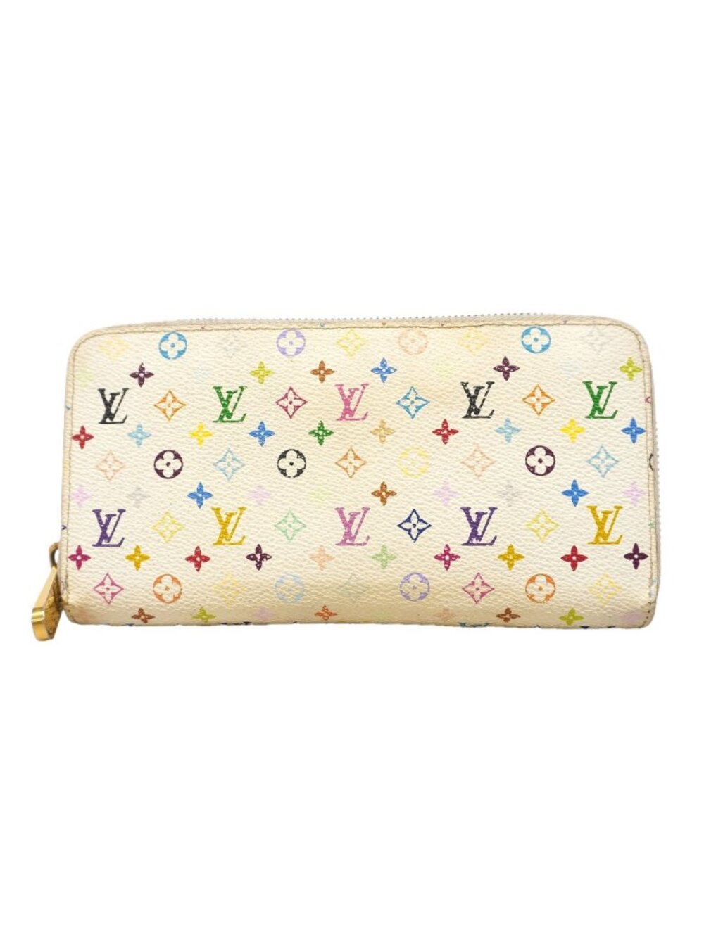 Louis Vuitton Wallet Monogram Multicolor Zippy Blanc Rich